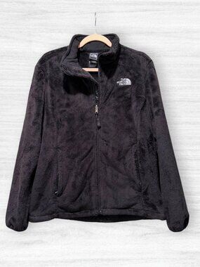 The North Face Osito Plush Fleece Jacket Black Full Zip TNF Women’s L
